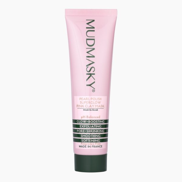 Pearl Polish Superglow Pink Clay Mask: Mask-to-Scrub, Polish Away Blackheads