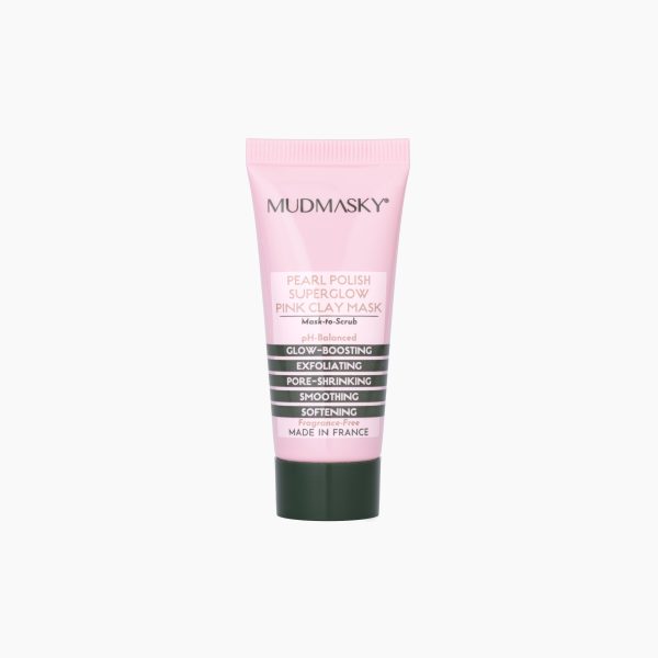 Pearl Polish Superglow Pink Clay Mask / 0.5 fl oz Travelsize, 4 uses